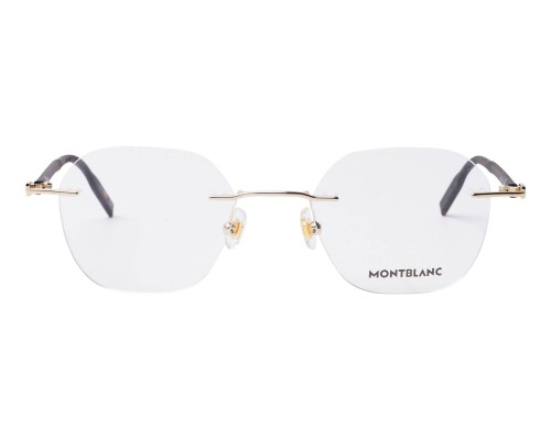 Mont Blanc MB0223O - 002 - 50 Cadres optiques Or, Havane Angulaire