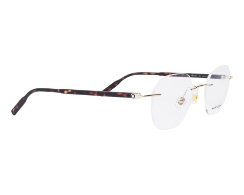 Mont Blanc MB0223O - 002 - 50 Cadres optiques Or, Havane Angulaire