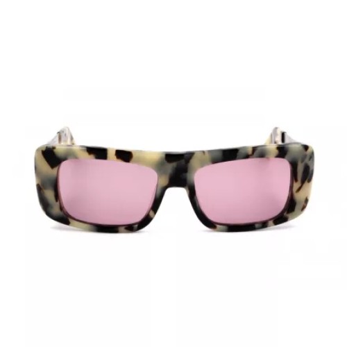 Marni ME641S - 212 - 54 Lunettes de soleil Blanc, Noir, À motifs Angulaire