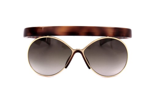 Lanvin LNV101S - 214 - 64 Lunettes de soleil Or, Havane Spécial