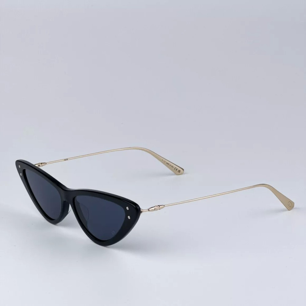 Dior MISSDIOR B4U - 12B0 A - 55 Lunettes de soleil Noir, Or Œil de chat