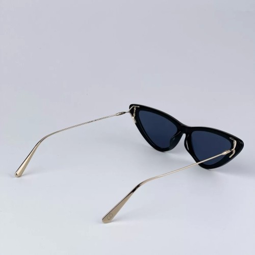 Dior MISSDIOR B4U - 12B0 A - 55 Lunettes de soleil Noir, Or Œil de chat