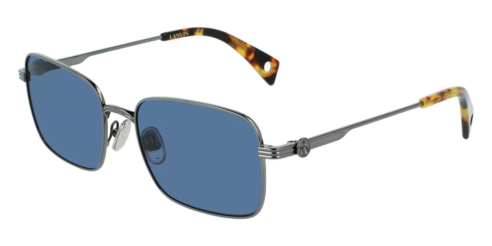Lanvin LNV104S - 050 - 56 Lunettes de soleil Argent, Havane Angulaire