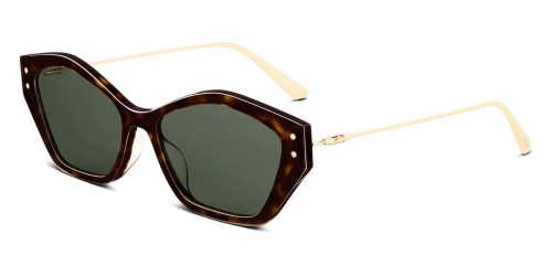 Dior MISSDIOR S1U - 22C0 A - 56 Lunettes de soleil Havane, Or Papillon