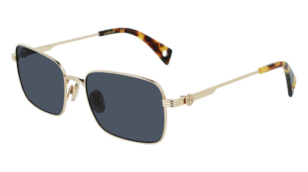 Lanvin LNV104S - 710 - 56 Lunettes de soleil Or, Havane Angulaire