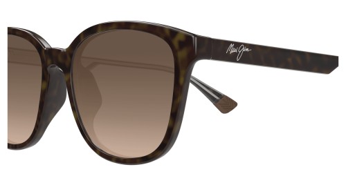 Maui Jim MJ0647SA KU'IKAHI AF - 002 - 55 - AVEC DES VERRES POLARISÉS Lunettes de soleil Havana Pillow (Rounded)