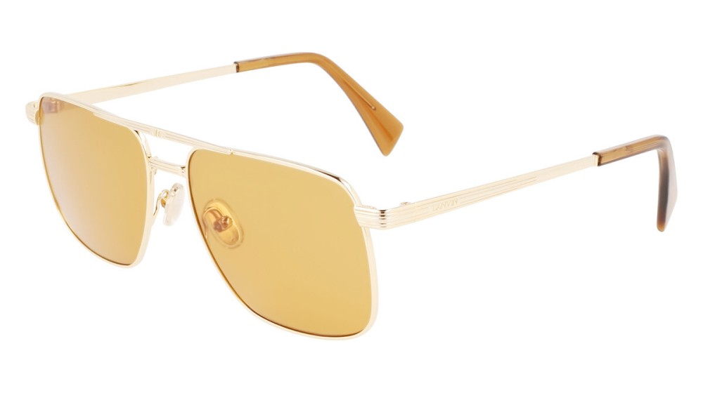 Lanvin LNV120S - 709 - 58 Lunettes de soleil Or, Marron Pilote (Aviateur)