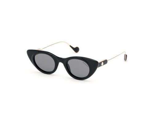 Moncler ML0102 - 01A - 45 Lunettes de soleil Or, Noir Œil de chat