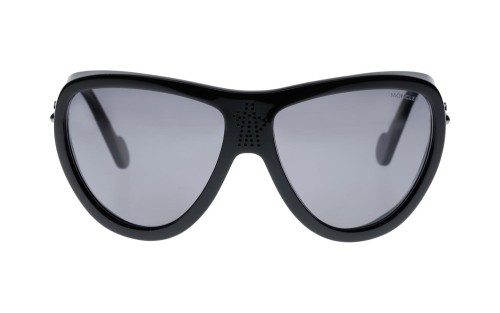 Moncler ML0128 - 01D - 61 - AVEC DES VERRES POLARISÉS Lunettes de soleil Noir Pilote (Aviateur)