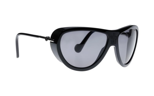 Moncler ML0128 - 01D - 61 - AVEC DES VERRES POLARISÉS Lunettes de soleil Noir Pilote (Aviateur)