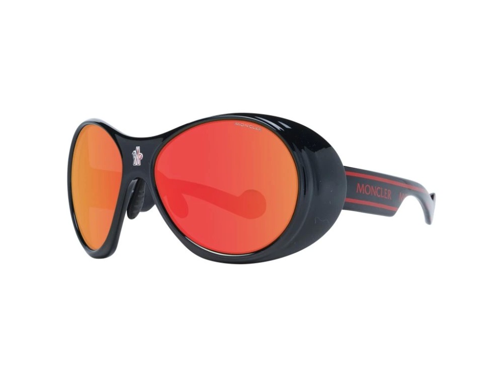 Moncler ML0148 - 01C - 64 Lunettes de soleil Noir, Rouge Papillon