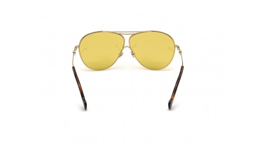 Moncler ML0169 CANDESCE - 32E - 64 Lunettes de soleil Or, Havane Pilote (Aviateur)