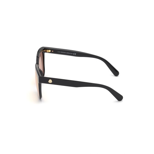 Moncler ML0198 BIOBEAM - 01G - 55 Lunettes de soleil Noir Angulaire