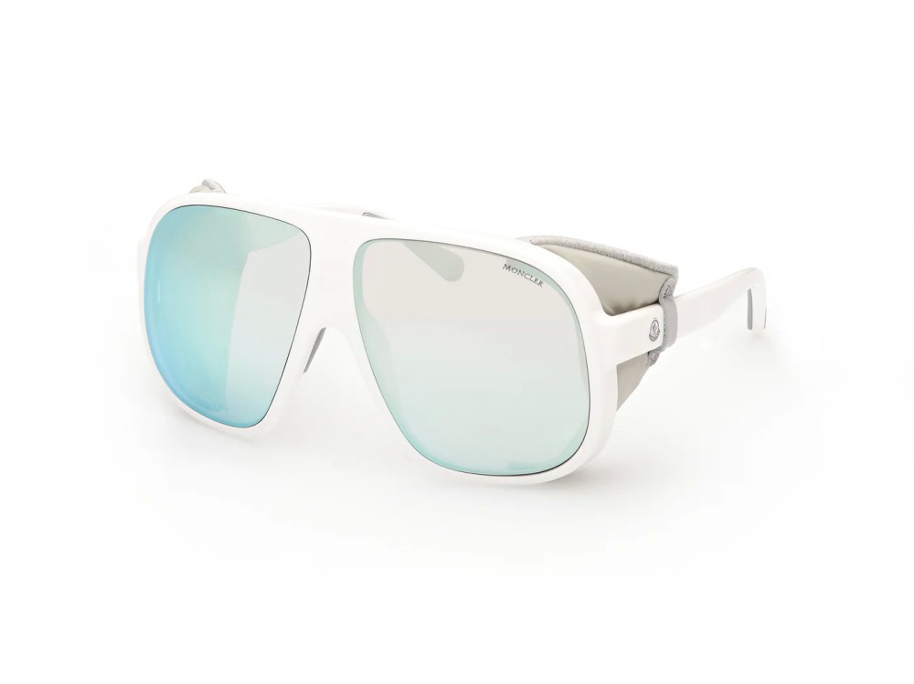 Moncler ML0206 DIFFRACTOR - 24C - 66 Lunettes de soleil Blanc Bouclier