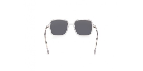 Moncler ML0212 SHADORN - 26D - 51 - AVEC DES VERRES POLARISÉS Lunettes de soleil Transparent, Argent Angulaire