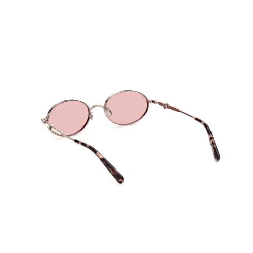 Moncler ML0224 TATOU - 34U - 52 Lunettes de soleil Argent, Havane Ovale