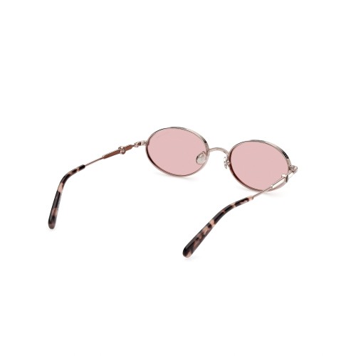 Moncler ML0224 TATOU - 34U - 52 Lunettes de soleil Argent, Havane Ovale