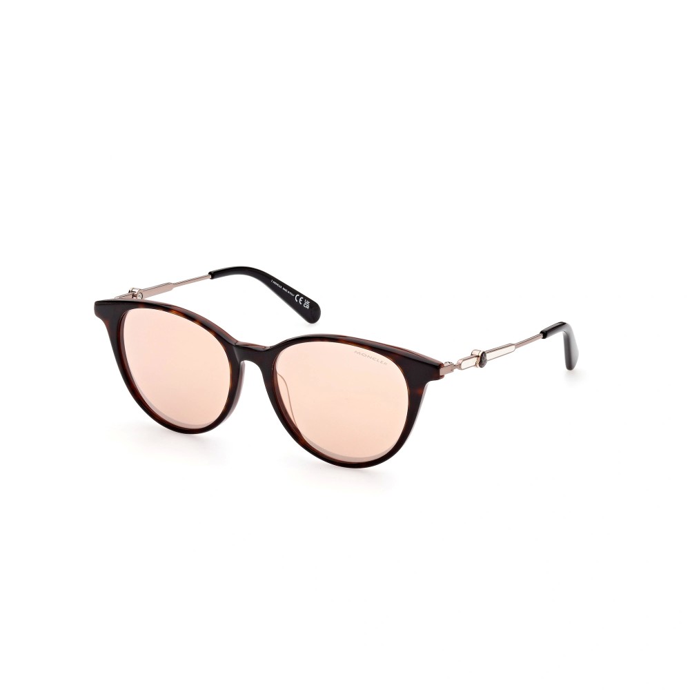 Moncler ML0226 - 56U - 53 Lunettes de soleil Havane foncé Coussin arrondi