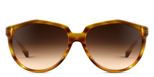 Loewe LW40053U - 53F - 59 Lunettes de soleil Havane Coussin arrondi