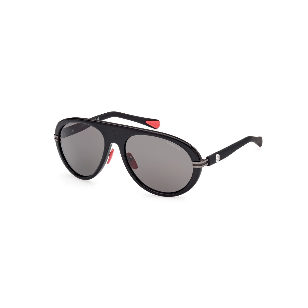 Moncler ML0240 NAVIGAZE - 01A - 57 Lunettes de soleil Black Pilot (Aviator)