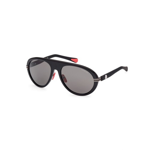 Moncler ML0240 NAVIGAZE - 01A - 57 Lunettes de soleil Black Pilot (Aviator)