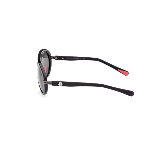 Moncler ML0240 NAVIGAZE - 01A - 57 Lunettes de soleil Black Pilot (Aviator)