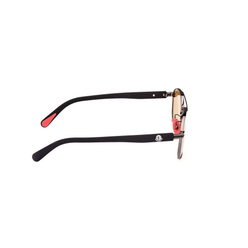 Moncler ML0242-H FLAPERON - 08E - 56 Lunettes de soleil Noir Pilote (Aviateur)