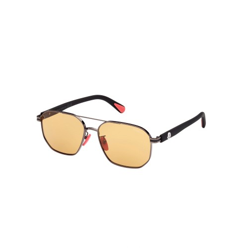 Moncler ML0242-H FLAPERON - 08E - 56 Lunettes de soleil Noir Pilote (Aviateur)