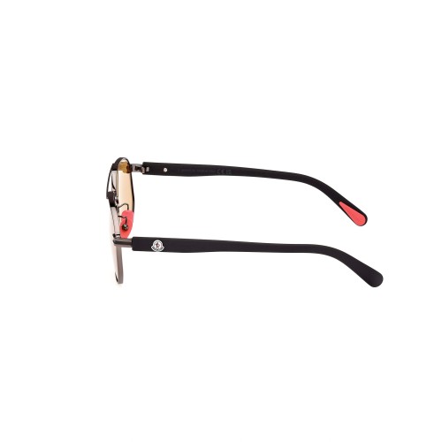 Moncler ML0242-H FLAPERON - 08E - 56 Lunettes de soleil Noir Pilote (Aviateur)