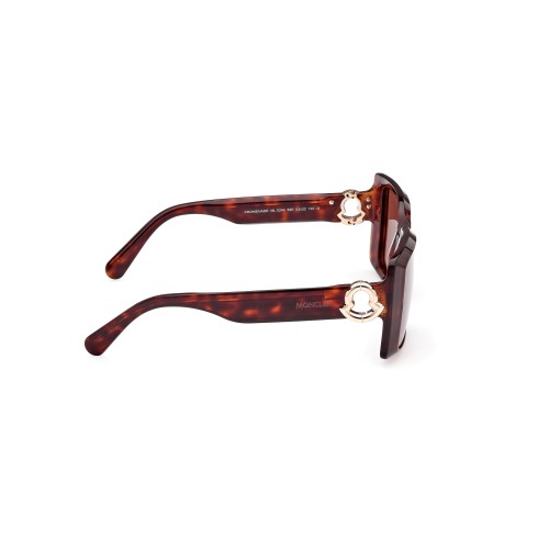 Moncler ML0244 PROMENADE - 52E - 53 Lunettes de soleil Havane Angulaire