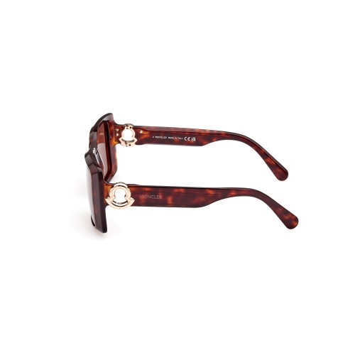 Moncler ML0244 PROMENADE - 52E - 53 Lunettes de soleil Havane Angulaire
