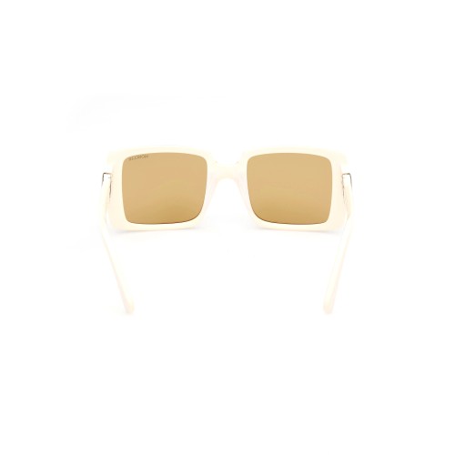 Moncler ML0244 PROMENADE - 25E - 53 Lunettes de soleil Blanc cassé Angulaire
