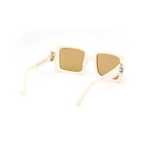 Moncler ML0244 PROMENADE - 25E - 53 Lunettes de soleil Blanc cassé Angulaire
