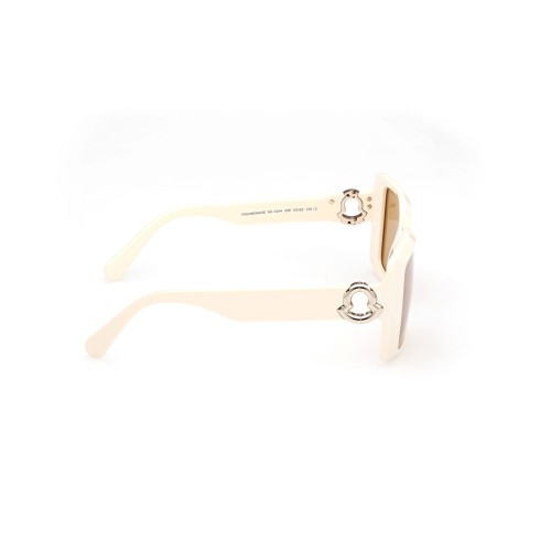 Moncler ML0244 PROMENADE - 25E - 53 Lunettes de soleil Blanc cassé Angulaire