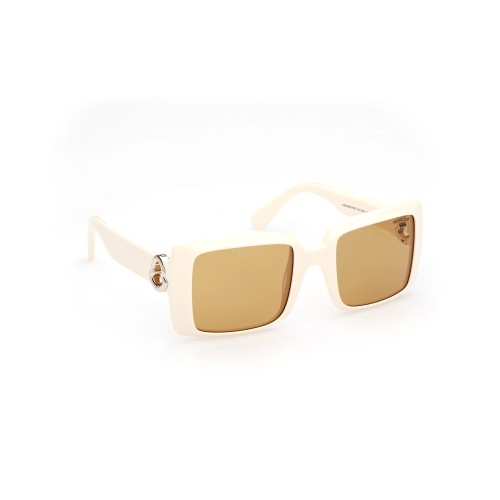 Moncler ML0244 PROMENADE - 25E - 53 Lunettes de soleil Blanc cassé Angulaire