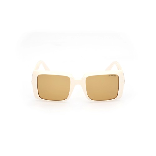 Moncler ML0244 PROMENADE - 25E - 53 Lunettes de soleil Blanc cassé Angulaire