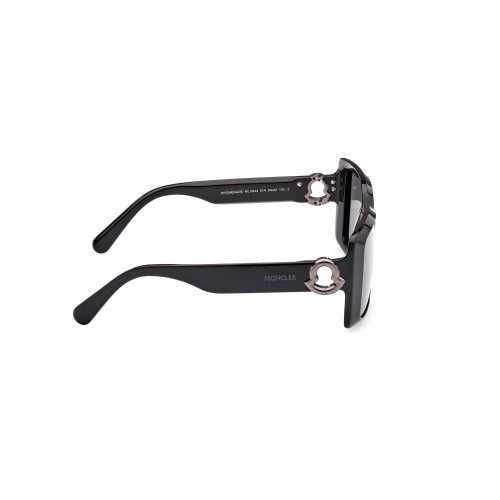 Moncler ML0244 PROMENADE - 01A - 53 Lunettes de soleil Noir Angulaire