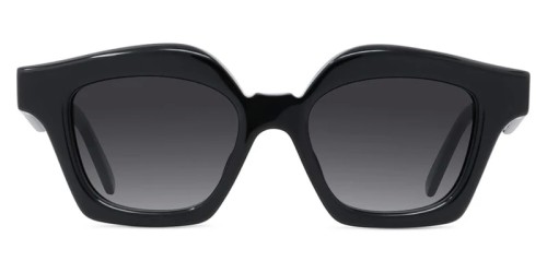 Loewe LW40078I - 01B - 49 Lunettes de soleil Noir, Or Angulaire