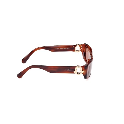 Moncler ML0245 MINUIT - 54E - 55 Lunettes de soleil Havane Angulaire