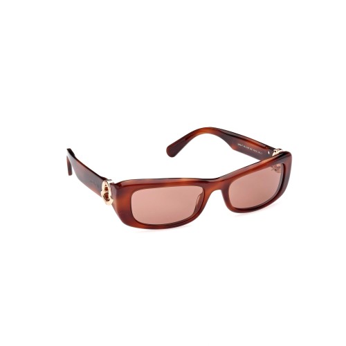 Moncler ML0245 MINUIT - 54E - 55 Lunettes de soleil Havane Angulaire