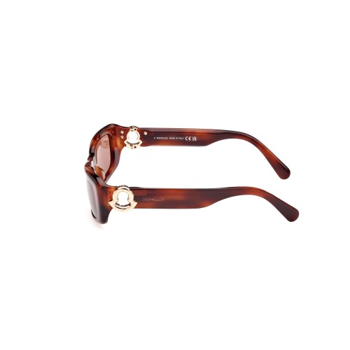 Moncler ML0245 MINUIT - 54E - 55 Lunettes de soleil Havane Angulaire