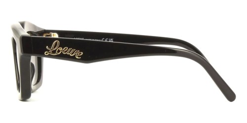 Loewe LW40078I - 01B - 49 Lunettes de soleil Noir, Or Angulaire