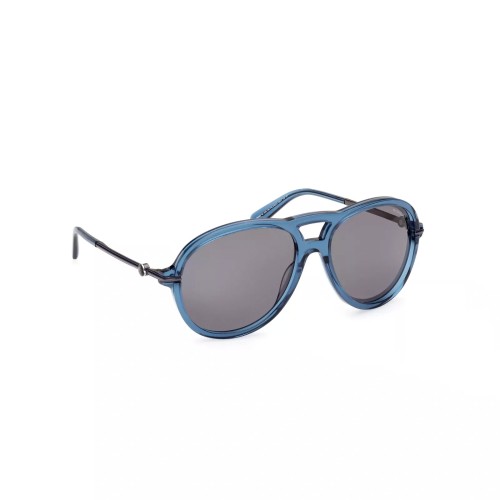Moncler ML0288 PEAKE - 90D - 60 - AVEC DES VERRES POLARISÉS Lunettes de soleil Bleu Pilote (Aviateur)