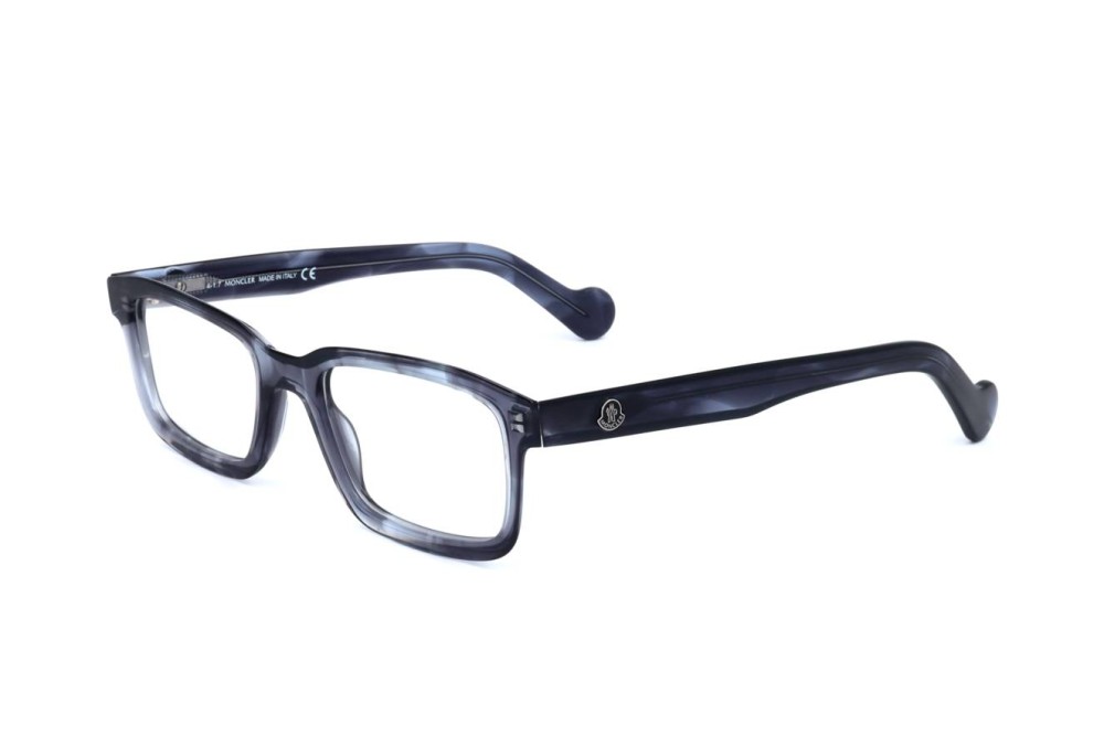 Moncler ML5004 - 092 - 52 Cadres optiques Bleu, À motifs Angulaire