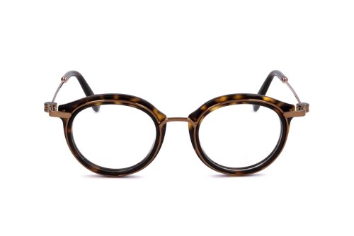 Moncler ML5007 - 052 - 45 Cadres optiques Havane foncé, Bronze, Noir Rond