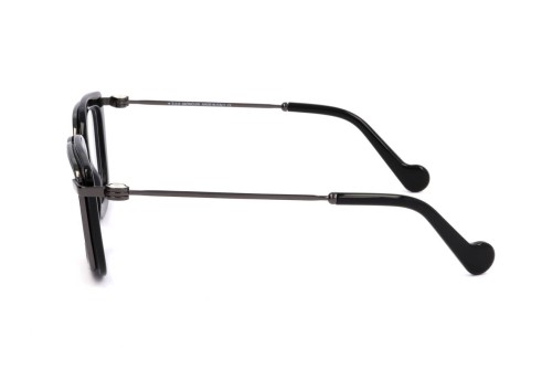 Moncler ML5008 - 001 - 48 Cadres optiques Noir, Argent Coussin arrondi
