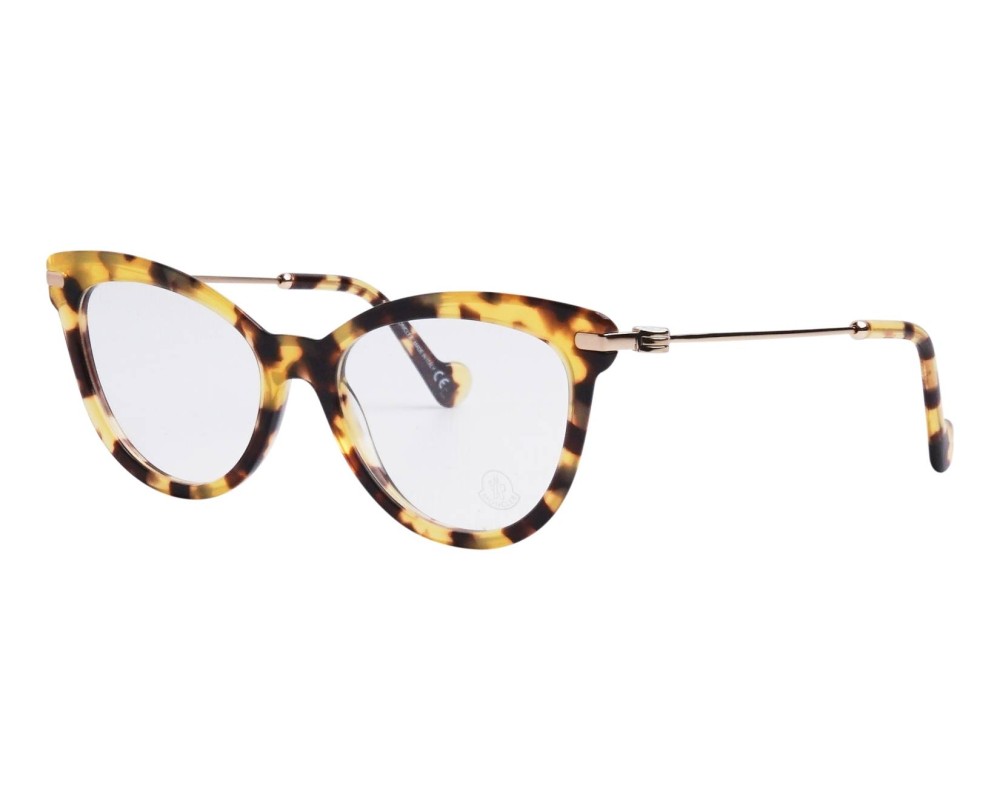 Moncler ML5018 - 055 - 53 Cadres optiques Havane Œil de chat