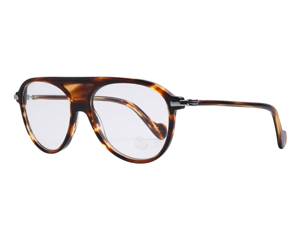 Moncler ML5033 - 050 - 55 Cadres optiques Havane Pilote (Aviateur)