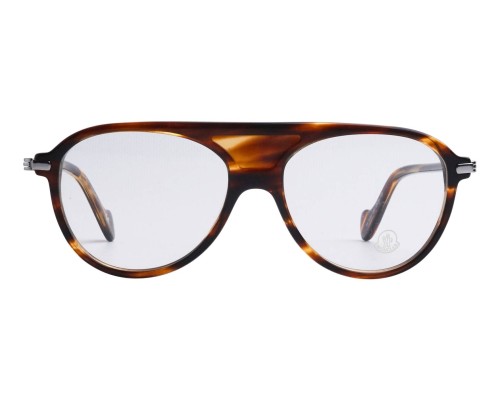 Moncler ML5033 - 050 - 55 Cadres optiques Havane Pilote (Aviateur)