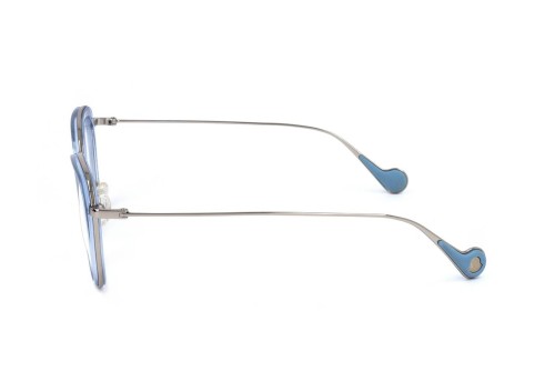 Moncler ML5048 - 084 - 50 Cadres optiques Bleu, Argent Œil de chat